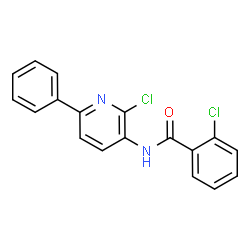 ChemSpider 2D Image | 2-Chloro-N-(2-chloro-6-phenyl-3-pyridinyl)benzamide | C18H12Cl2N2O