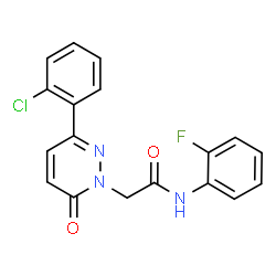 ChemSpider 2D Image | 2-[3-(2-Chlorophenyl)-6-oxo-1(6H)-pyridazinyl]-N-(2-fluorophenyl)acetamide | C18H13ClFN3O2