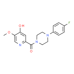 ChemSpider 2D Image | [4-(4-Fluorophenyl)-1-piperazinyl](4-hydroxy-5-methoxy-2-pyridinyl)methanone | C17H18FN3O3