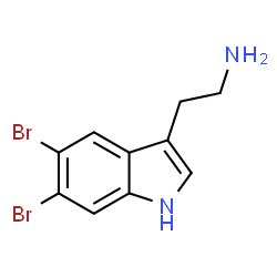 ChemSpider 2D Image | 3-(2-aminoethyl)-5,6-dibromo indole | C10H10Br2N2