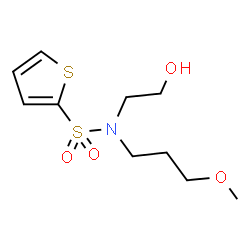 ChemSpider 2D Image | N-(2-Hydroxyethyl)-N-(3-methoxypropyl)-2-thiophenesulfonamide | C10H17NO4S2