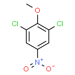 ChemSpider 2D Image | 1,3-Dichloro-2-methoxy-5-nitrobenzene | C7H5Cl2NO3