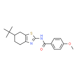 ChemSpider 2D Image | N-(6-tert-Butyl-4,5,6,7-tetrahydro-1,3-benzothiazol-2-yl)-4-methoxybenzamide | C19H24N2O2S