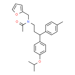 ChemSpider 2D Image | N-(2-Furylmethyl)-N-[3-(4-isopropoxyphenyl)-3-(4-methylphenyl)propyl]acetamide | C26H31NO3