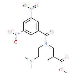 ChemSpider 2D Image | Methyl 3-{[2-(dimethylamino)ethyl](3,5-dinitrobenzoyl)amino}-2-methylpropanoate | C16H22N4O7