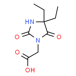ChemSpider 2D Image | (4,4-Diethyl-2,5-dioxo-1-imidazolidinyl)acetic acid | C9H14N2O4