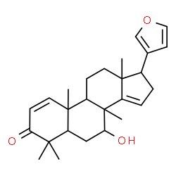 ChemSpider 2D Image | 17-(3-Furyl)-7-hydroxy-4,4,8-trimethylandrosta-1,14-dien-3-one | C26H34O3