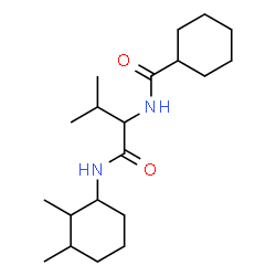 ChemSpider 2D Image | N-{1-[(2,3-Dimethylcyclohexyl)amino]-3-methyl-1-oxo-2-butanyl}cyclohexanecarboxamide | C20H36N2O2