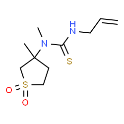 ChemSpider 2D Image | 3-Allyl-1-methyl-1-(3-methyl-1,1-dioxidotetrahydro-3-thiophenyl)thiourea | C10H18N2O2S2