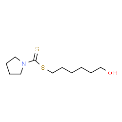 ChemSpider 2D Image | 6-Hydroxyhexyl 1-pyrrolidinecarbodithioate | C11H21NOS2