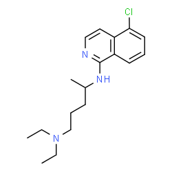 ChemSpider 2D Image | N~4~-(5-Chloro-1-isoquinolinyl)-N~1~,N~1~-diethyl-1,4-pentanediamine | C18H26ClN3