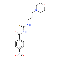ChemSpider 2D Image | N-{[3-(4-Morpholinyl)propyl]carbamothioyl}-4-nitrobenzamide | C15H20N4O4S