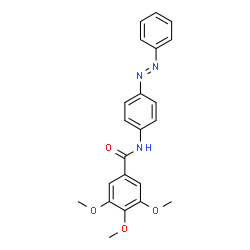 ChemSpider 2D Image | 3,4,5-Trimethoxy-N-{4-[(E)-phenyldiazenyl]phenyl}benzamide | C22H21N3O4