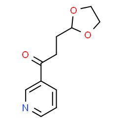 ChemSpider 2D Image | 2-[3-Oxo-3-(3-pyridyl)propyl]-1,3-dioxolane | C11H13NO3