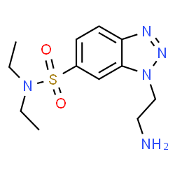 ChemSpider 2D Image | 1-(2-Aminoethyl)-N,N-diethyl-1H-benzotriazole-6-sulfonamide | C12H19N5O2S
