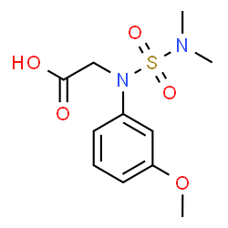 ChemSpider 2D Image | N-(Dimethylsulfamoyl)-N-(3-methoxyphenyl)glycine | C11H16N2O5S