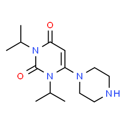ChemSpider 2D Image | 1,3-Diisopropyl-6-(1-piperazinyl)-2,4(1H,3H)-pyrimidinedione | C14H24N4O2