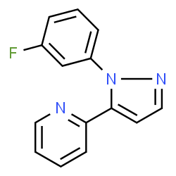 ChemSpider 2D Image | 2-(1-(3-Fluorophenyl)-1H-pyrazol-5-yl)pyridine | C14H10FN3