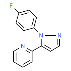 ChemSpider 2D Image | 2-(1-(4-Fluorophenyl)-1H-pyrazol-5-yl)pyridine | C14H10FN3