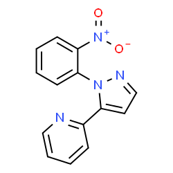 ChemSpider 2D Image | 2-[1-(2-Nitrophenyl)-1H-pyrazol-5-yl]pyridine | C14H10N4O2