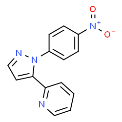 ChemSpider 2D Image | 2-(1-(4-Nitrophenyl)-1H-pyrazol-5-yl)pyridine | C14H10N4O2