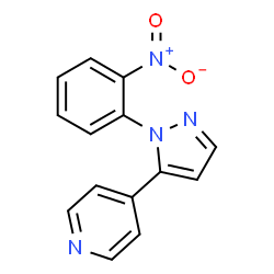 ChemSpider 2D Image | 4-[1-(2-Nitrophenyl)-1H-pyrazol-5-yl]pyridine | C14H10N4O2