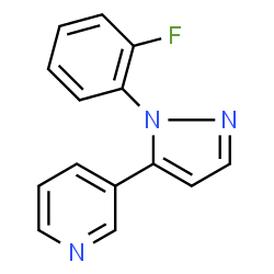 ChemSpider 2D Image | 3-(1-(2-Fluorophenyl)-1H-pyrazol-5-yl)pyridine | C14H10FN3