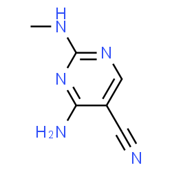 ChemSpider 2D Image | 4-Amino-2-(methylamino)-5-pyrimidinecarbonitrile | C6H7N5
