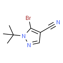 ChemSpider 2D Image | 5-Bromo-1-tert-butyl-1H-pyrazole-4-carbonitrile | C8H10BrN3
