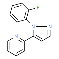 ChemSpider 2D Image | 2-(1-(2-Fluorophenyl)-1H-pyrazol-5-yl)pyridine | C14H10FN3