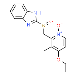 ChemSpider 2D Image | 2-{[(4-Ethoxy-3-methyl-1-oxido-2-pyridinyl)methyl]sulfinyl}-1H-benzimidazole | C16H17N3O3S