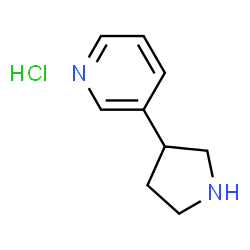 ChemSpider 2D Image | 3-(Pyrrolidin-3-yl)pyridine hydrochloride | C9H13ClN2