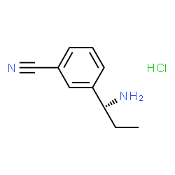 ChemSpider 2D Image | (R)-3-(1-Aminopropyl)benzonitrile hydrochloride | C10H13ClN2