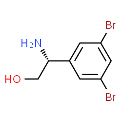 ChemSpider 2D Image | (2R)-2-Amino-2-(3,5-dibromophenyl)ethanol | C8H9Br2NO
