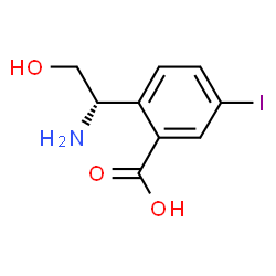 ChemSpider 2D Image | 2-[(1S)-1-Amino-2-hydroxyethyl]-5-iodobenzoic acid | C9H10INO3
