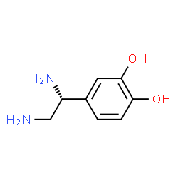 ChemSpider 2D Image | 4-[(1R)-1,2-Diaminoethyl]-1,2-benzenediol | C8H12N2O2