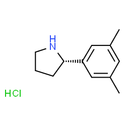 ChemSpider 2D Image | (S)-2-(3,5-dimethylphenyl)pyrrolidine hydrochloride | C12H18ClN