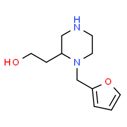 ChemSpider 2D Image | 1-(2-Furanylmethyl)-2-piperazineethanol | C11H18N2O2