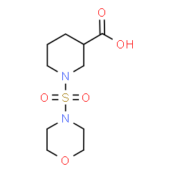 ChemSpider 2D Image | 1-(4-Morpholinylsulfonyl)-3-piperidinecarboxylic acid | C10H18N2O5S