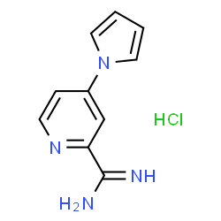ChemSpider 2D Image | 4-(1H-pyrrol-1-yl)picolinimidamide hydrochloride | C10H11ClN4