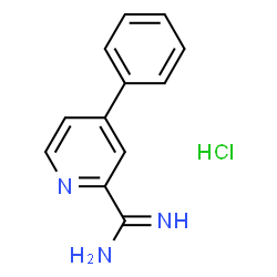 ChemSpider 2D Image | 4-Phenyl-2-pyridinecarboximidamide hydrochloride (1:1) | C12H12ClN3