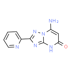 ChemSpider 2D Image | 7-Amino-2-(2-pyridinyl)[1,2,4]triazolo[1,5-a]pyrimidin-5(1H)-one | C10H8N6O