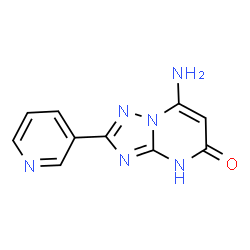ChemSpider 2D Image | 7-Amino-2-(3-pyridinyl)[1,2,4]triazolo[1,5-a]pyrimidin-5(1H)-one | C10H8N6O
