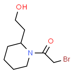 ChemSpider 2D Image | 2-Bromo-1-[2-(2-hydroxyethyl)-1-piperidinyl]ethanone | C9H16BrNO2