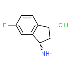 ChemSpider 2D Image | (S)-6-Fluoroindan-1-amine hydrochloride | C9H11ClFN