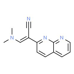 ChemSpider 2D Image | (Z)-3-(dimethylamino)-2-(1,8-naphthyridin-2-yl)acrylonitrile | C13H12N4