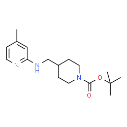 ChemSpider 2D Image | tert-Butyl 4-(((4-methylpyridin-2-yl)amino)methyl)piperidine-1-carboxylate | C17H27N3O2