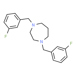 ChemSpider 2D Image | 1,4-Bis(3-fluorobenzyl)-1,4-diazepane | C19H22F2N2