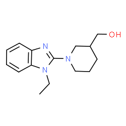 ChemSpider 2D Image | 1-(1-ethyl-1h-benzimidazol-2-yl)-3-piperidinemethanol | C15H21N3O