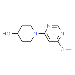 ChemSpider 2D Image | 1-(6-Methoxy-4-pyrimidinyl)-4-piperidinol | C10H15N3O2